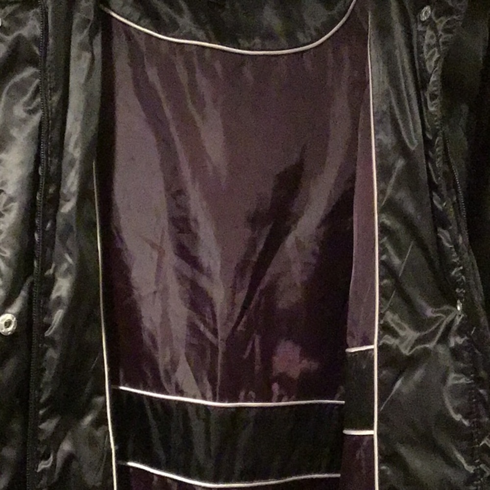NWOT Platinum Puffer Coat Fur trim Hood - Picture 3 of 7